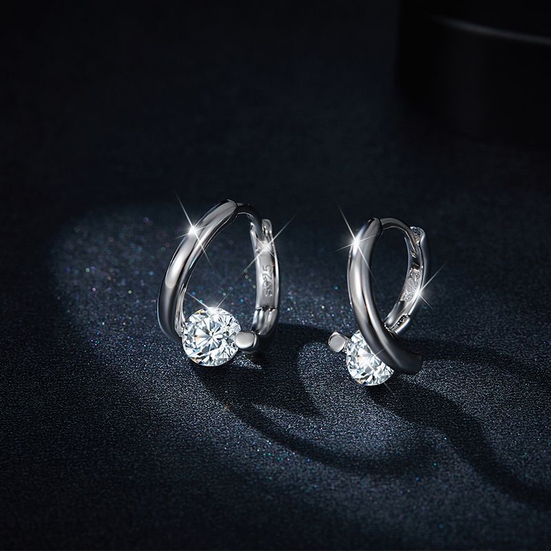 S925 Round-Cut Moissanite Ring【6.2#204】