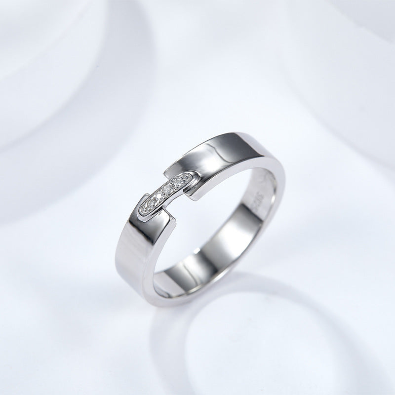 S925 Round-Cut Moissanite Ring Band (Couple Rings)【6.2#5】
