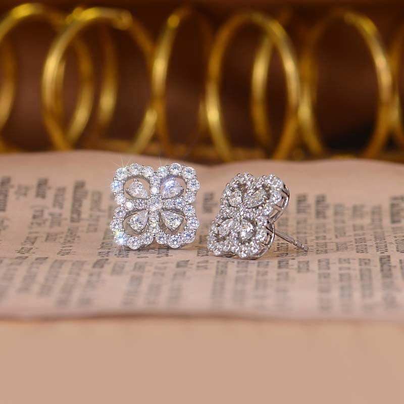 S925 Round-Cut Moissanite Earring【6.2#150】