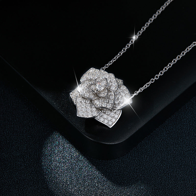 S925 Round-Cut Moissanite Necklace【6.2#182】