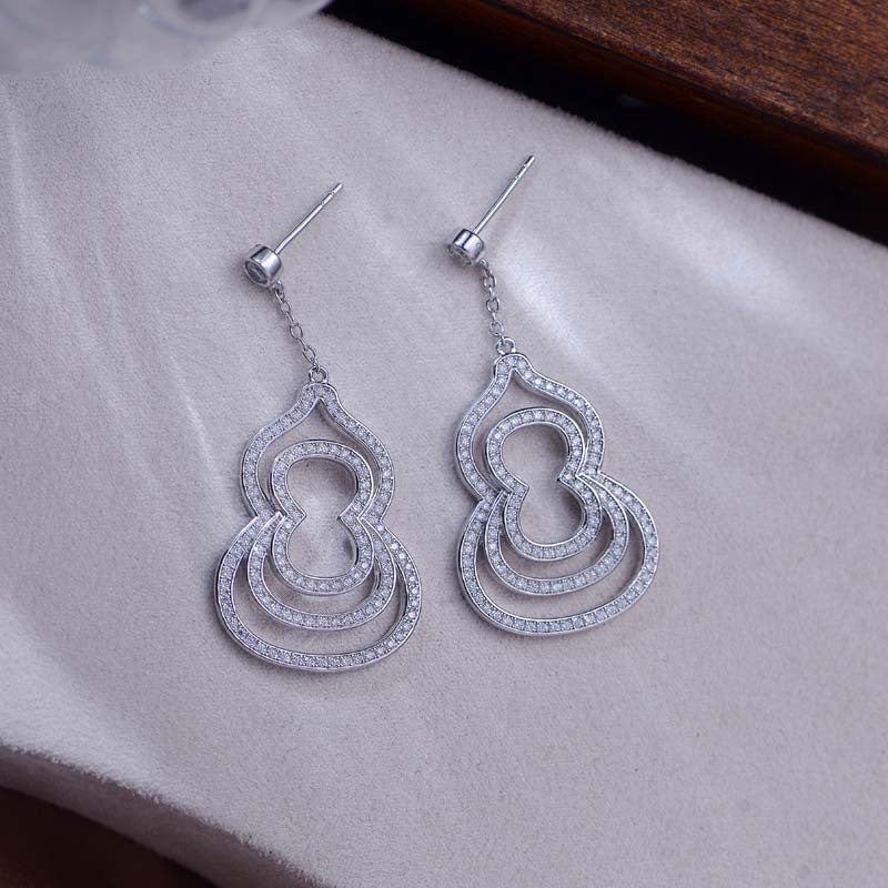 S925 Round-Cut Moissanite Earring【6.2#129】