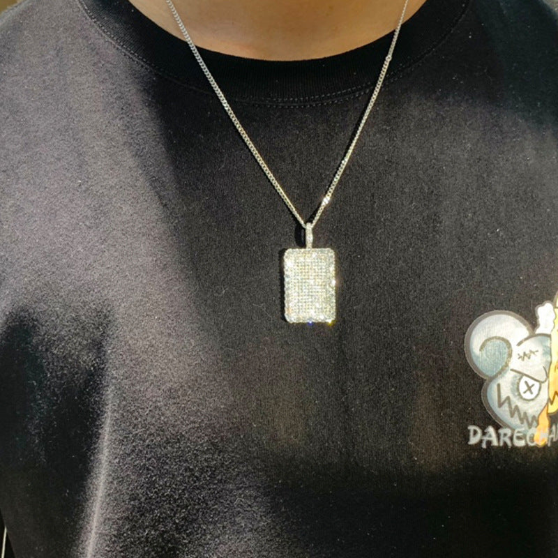 S925 Round-Cut Full Moissanite Necklace【6.2#37】