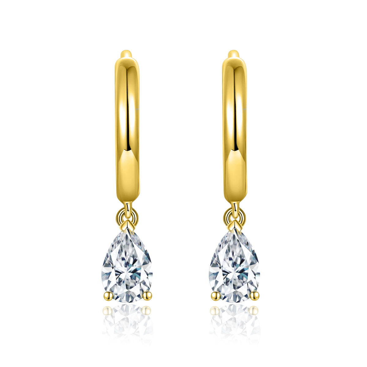 S925 Pear-Cut Moissanite Earring【6.2#189】