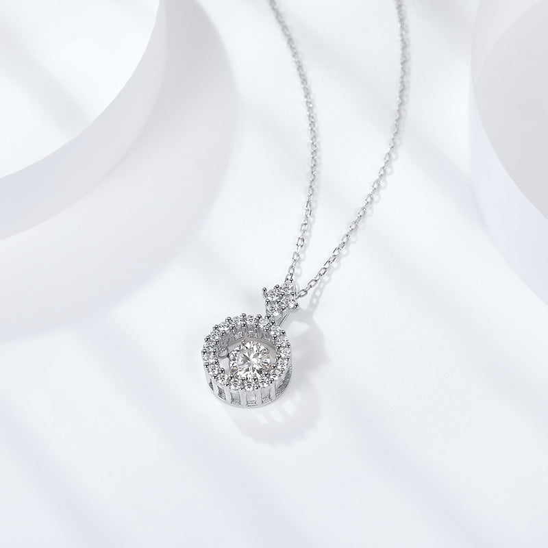 S925 Round-Cut Moissanite Necklace【6.2#206】