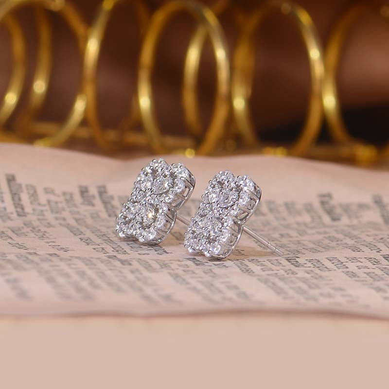 S925 Round-Cut Moissanite Earring【6.2#150】
