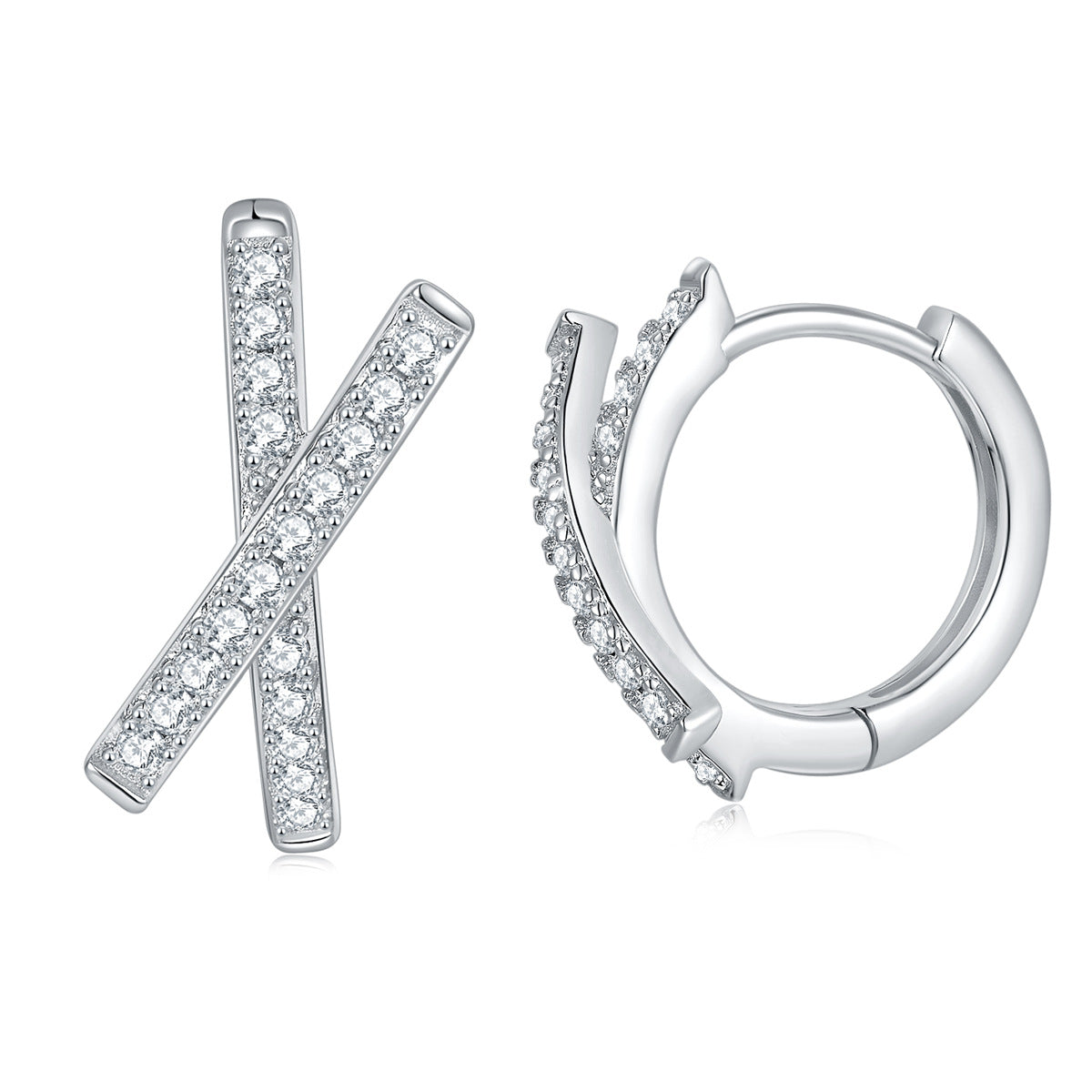 S925 Round-Cut Moissanite Earring【6.2#168】