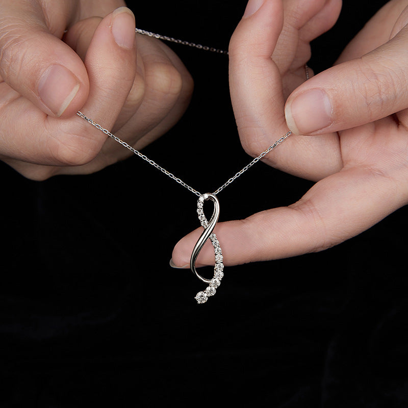 S925 Round-Cut Moissanite Pendant【6.2#113】