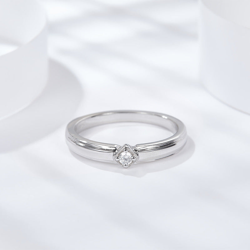 S925 Cushion&Heart-Cut Moissanite Ring【6.2#180】