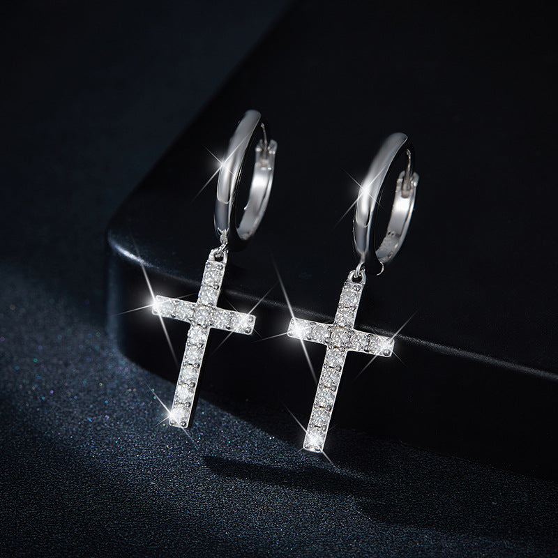 S925 Round-Cut Moissanite Earring【6.2#126】
