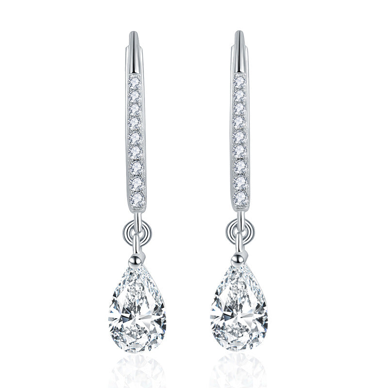 S925 Pear-Cut Moissanite Earring【6.2#176】