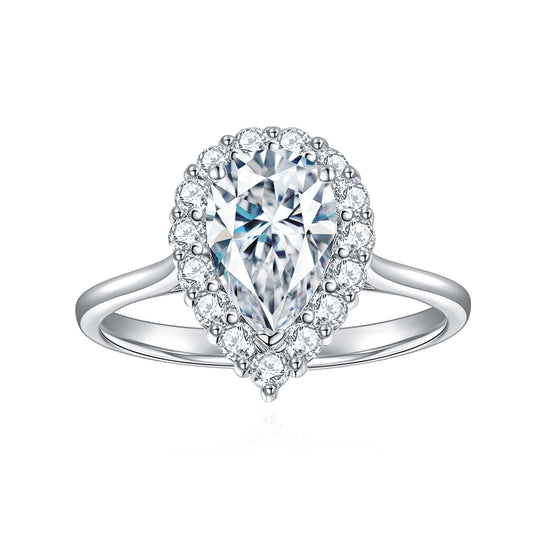 S925 Pear-Cut Moissanite Ring【6.2#179】