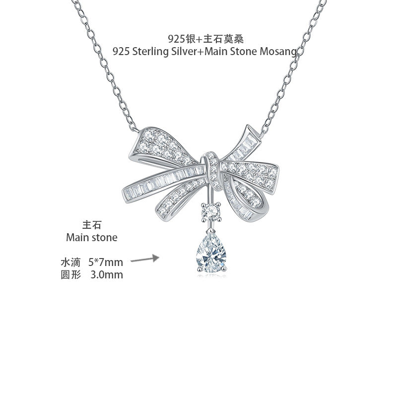 S925 Pear-Cut Moissanite Necklace【6.2#202】