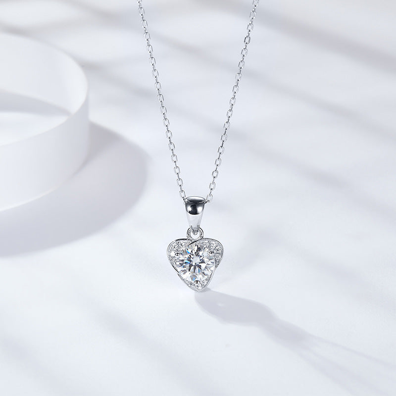 S925 Round-Cut Moissanite Pendant【6.2#120】