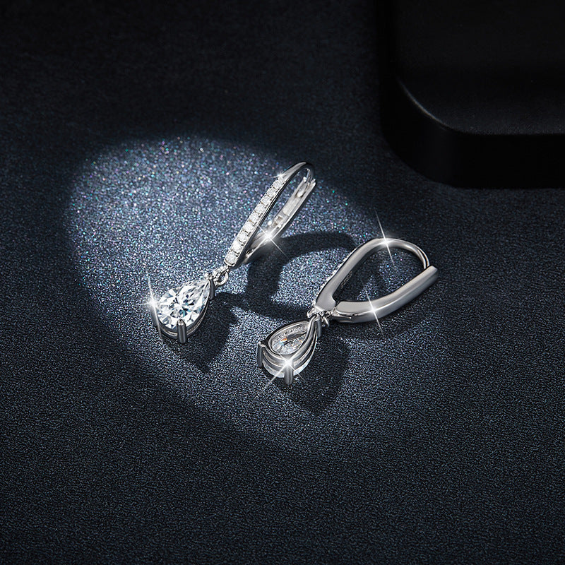S925 Pear-Cut Moissanite Earring【6.2#176】