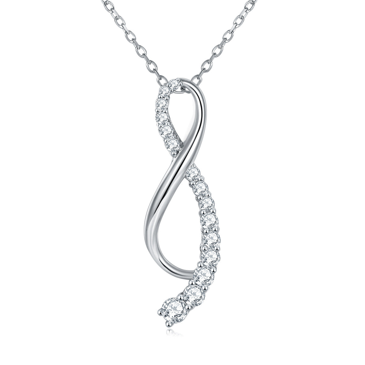 S925 Round-Cut Moissanite Pendant【6.2#113】
