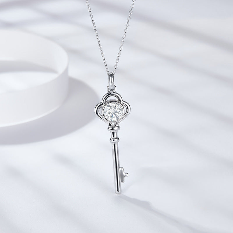 S925 Round-Cut Moissanite Pendant【6.2#103】