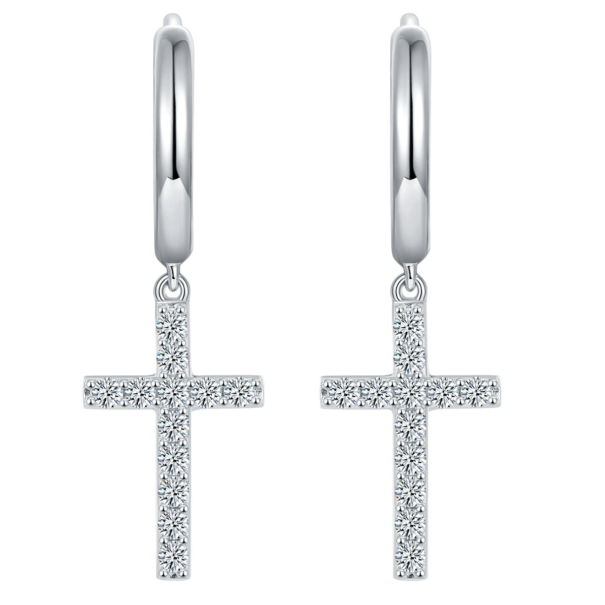 S925 Round-Cut Moissanite Earring【6.2#126】