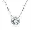 S925 Round-Cut Moissanite Necklace Plated 18k Gold【6.2#135】