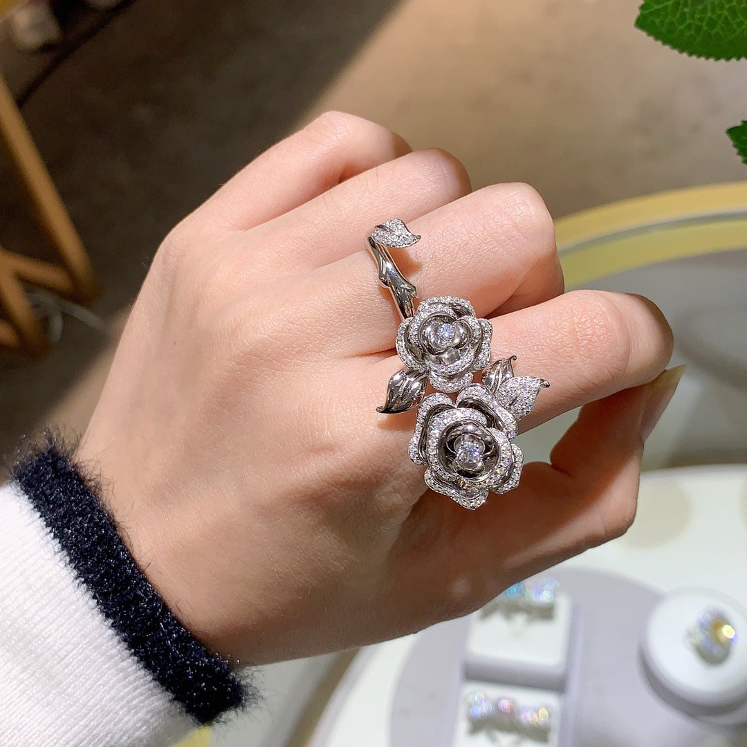 S925 Round-Cut Moissanite Ring【6.2#156】