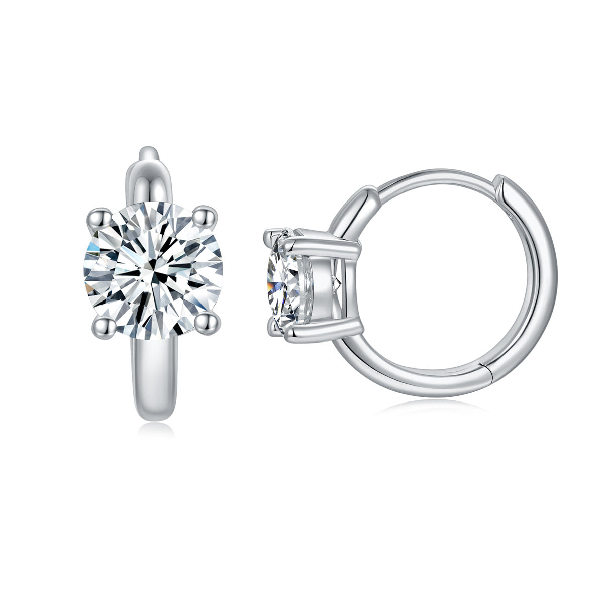 S925 Round-Cut Moissanite Ring Plated 18k Gold【6.2#139】
