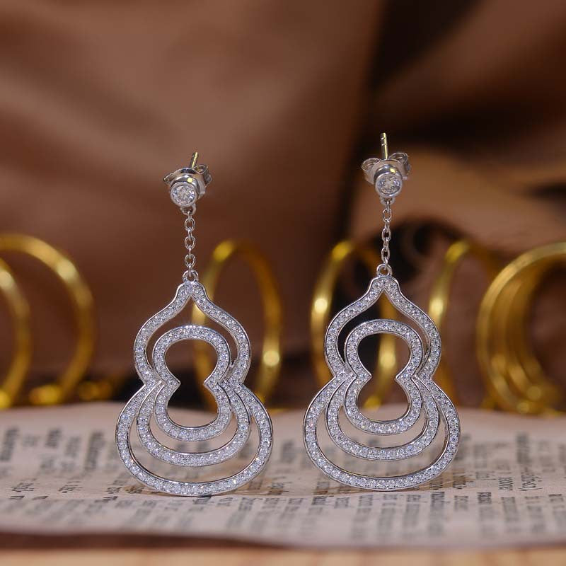 S925 Round-Cut Moissanite Earring【6.2#129】