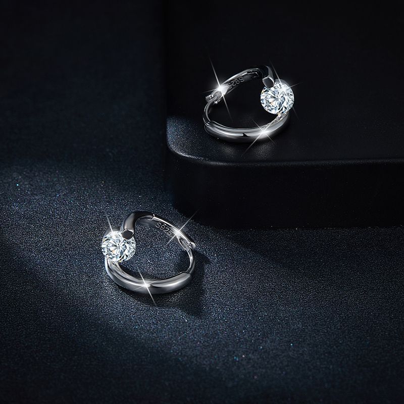 S925 Round-Cut Moissanite Ring【6.2#204】