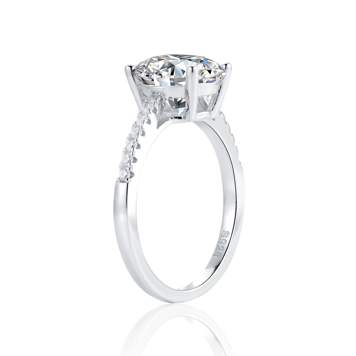 S925 Oval-Cut Moissanite Ring Plated 18k Gold【6.2#116】