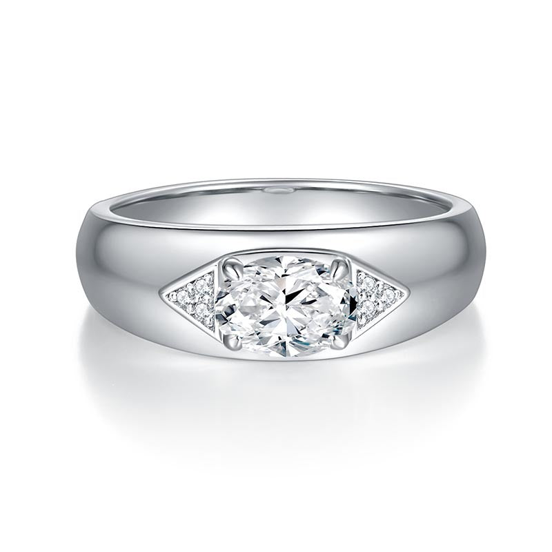 S925 Oval-Cut Moissanite Ring【6.2#56】