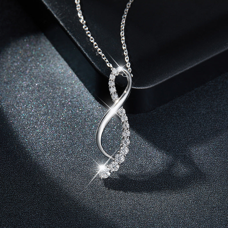 S925 Round-Cut Moissanite Pendant【6.2#113】