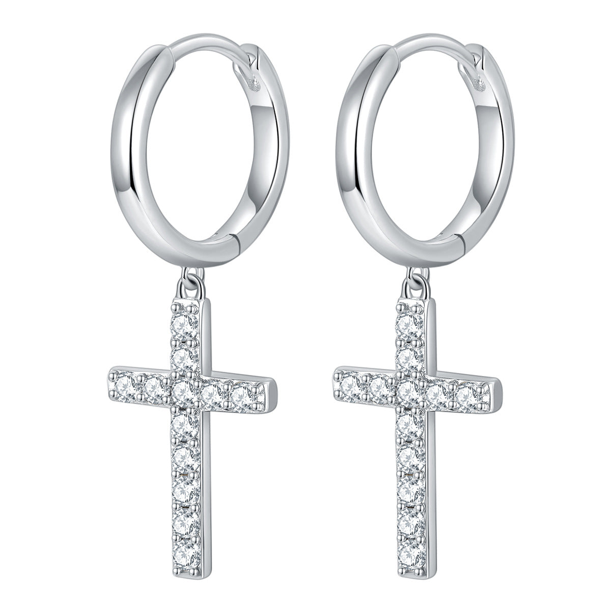 S925 Round-Cut Moissanite Earring【6.2#126】