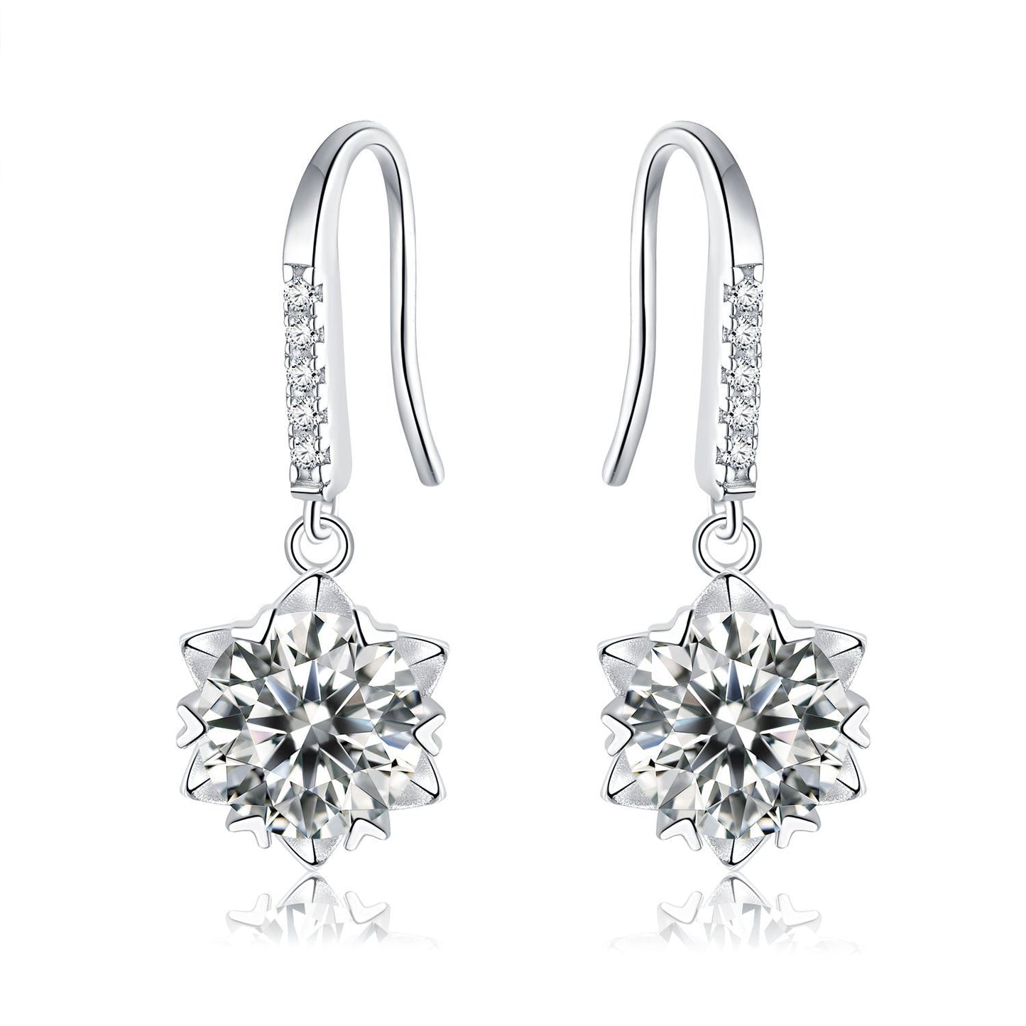 S925 Round-Cut Moissanite Ring【6.2#154】