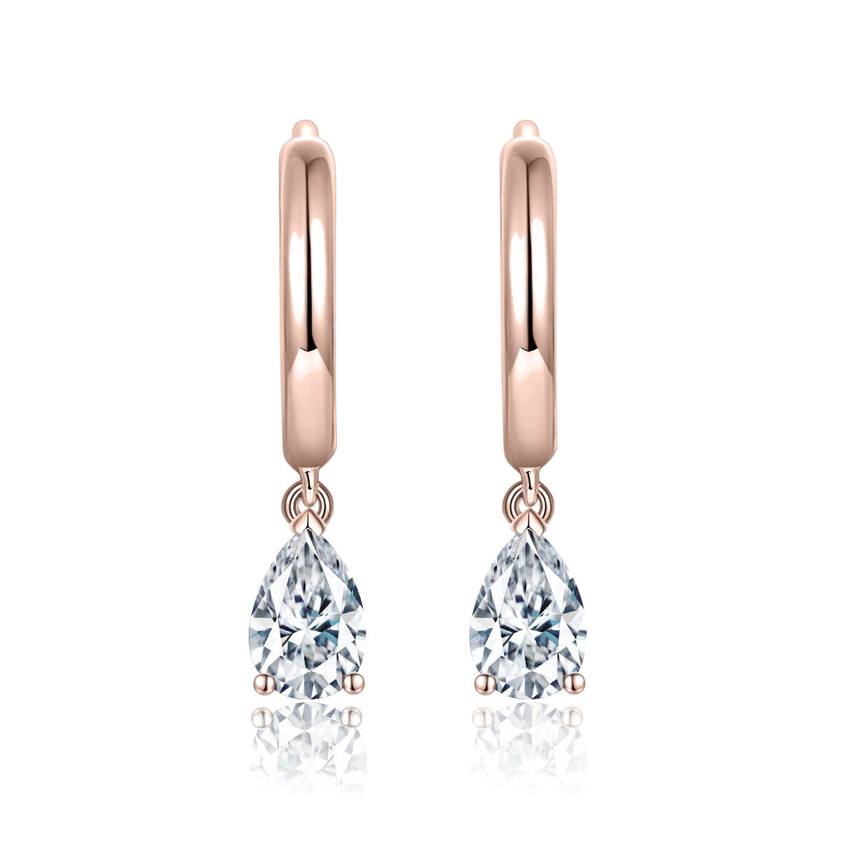 S925 Pear-Cut Moissanite Earring【6.2#189】