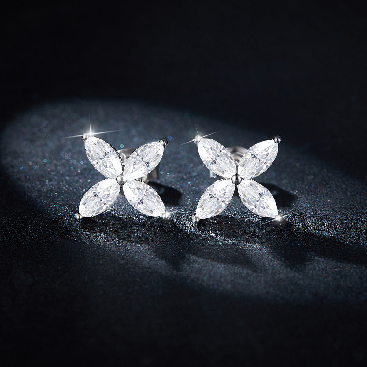S925 Marquise-Cut Moissanite Necklace&Earring Set【6.2#186】