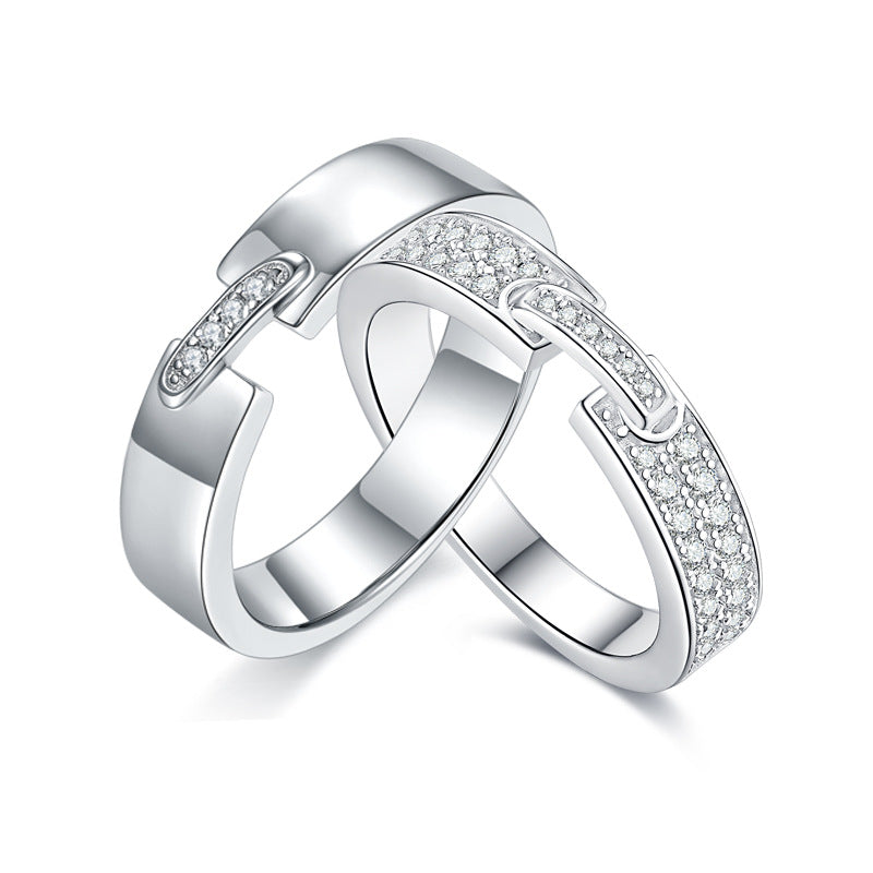 S925 Round-Cut Moissanite Ring Band (Couple Rings)【6.2#5】