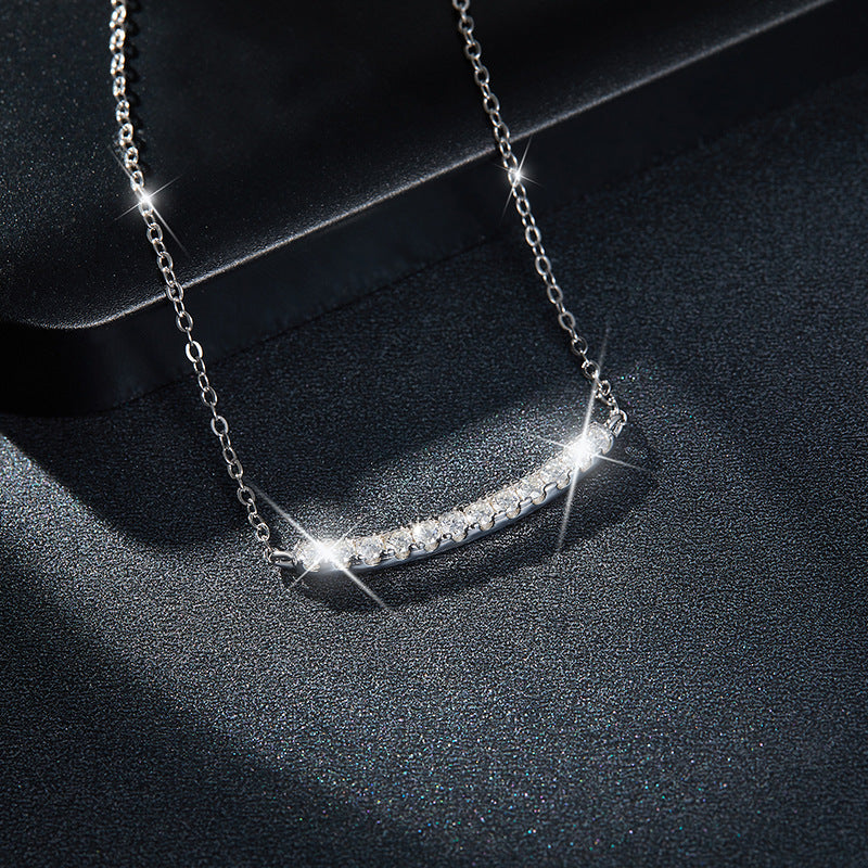 S925 Round-Cut Moissanite Necklace【6.2#114】