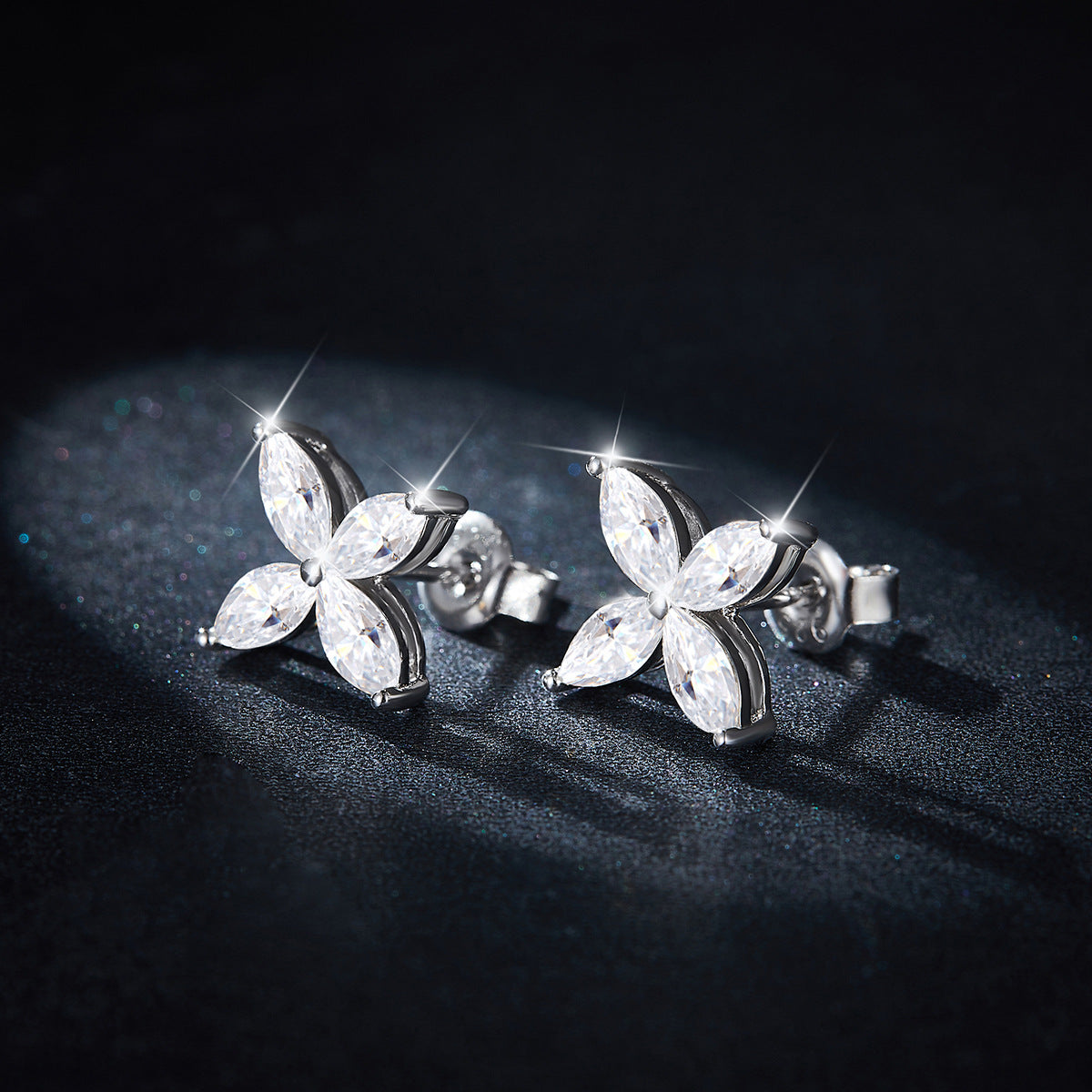 S925 Marquise-Cut Moissanite Necklace&Earring Set【6.2#186】