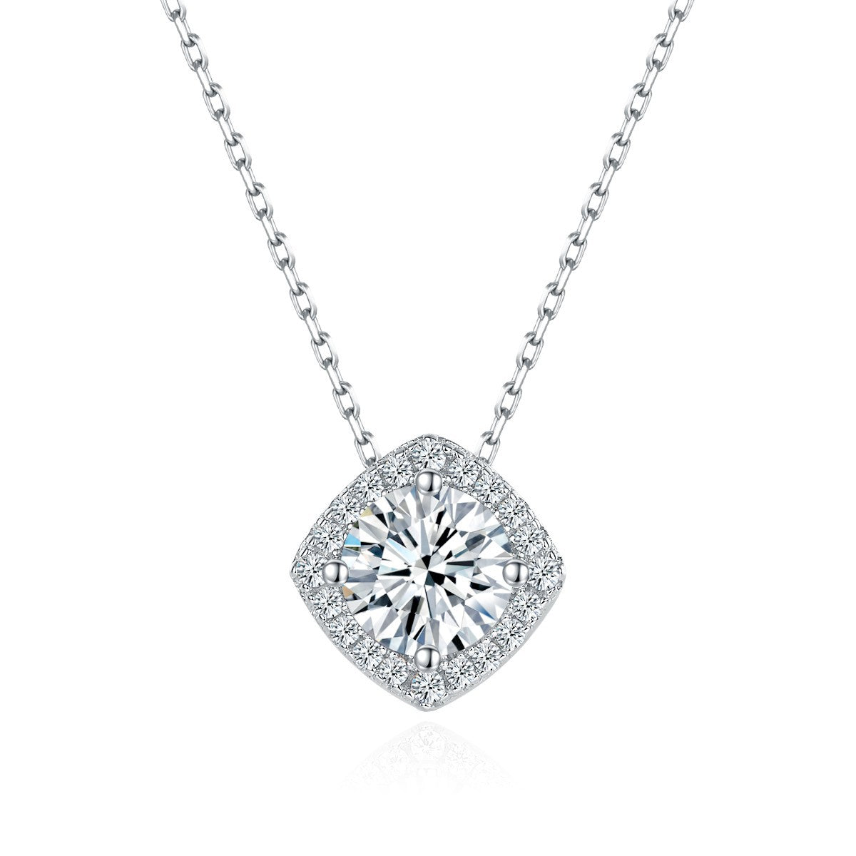 S925 Princess-Cut Moissanite Neclace【6.2#84】