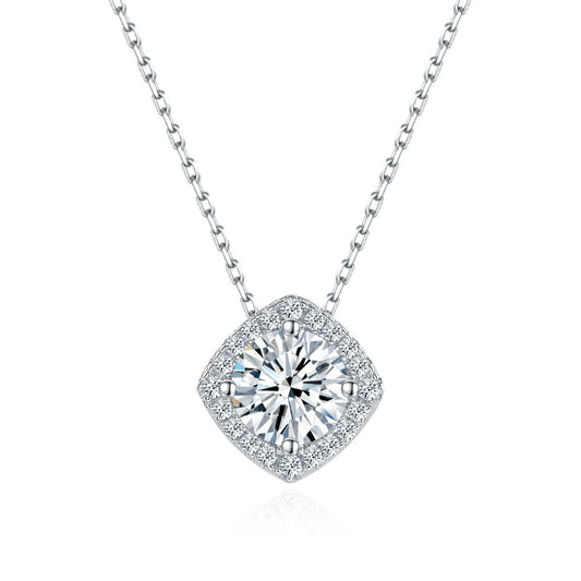 S925 Princess-Cut Moissanite Neclace【6.2#84】