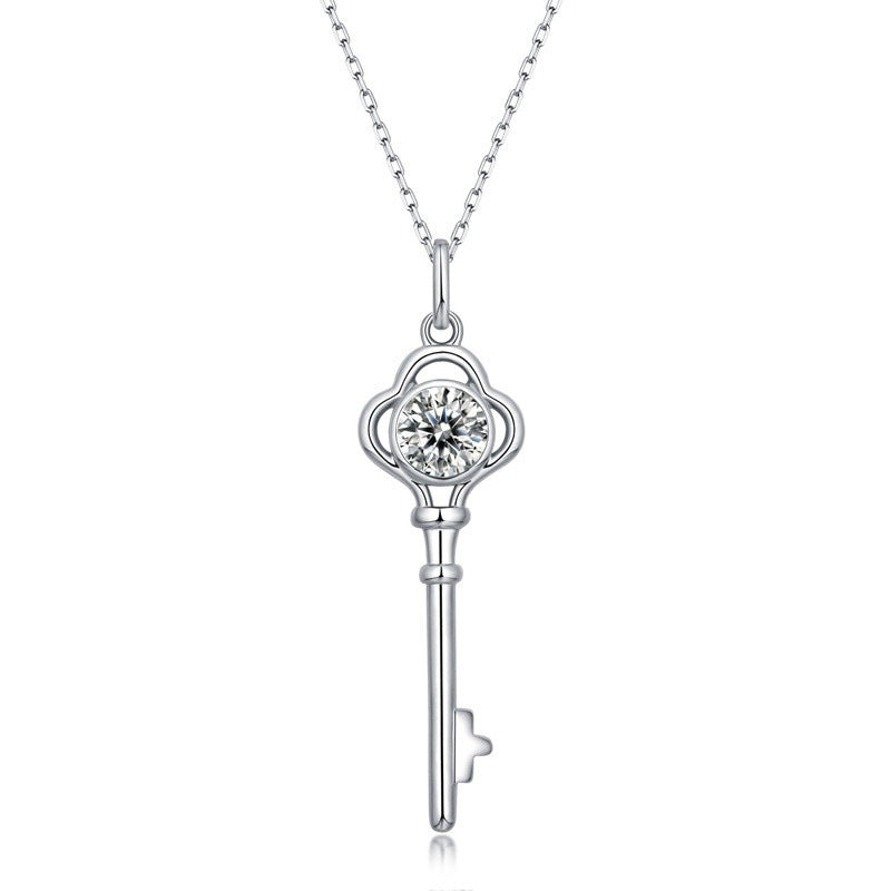 S925 Round-Cut Moissanite Pendant【6.2#103】