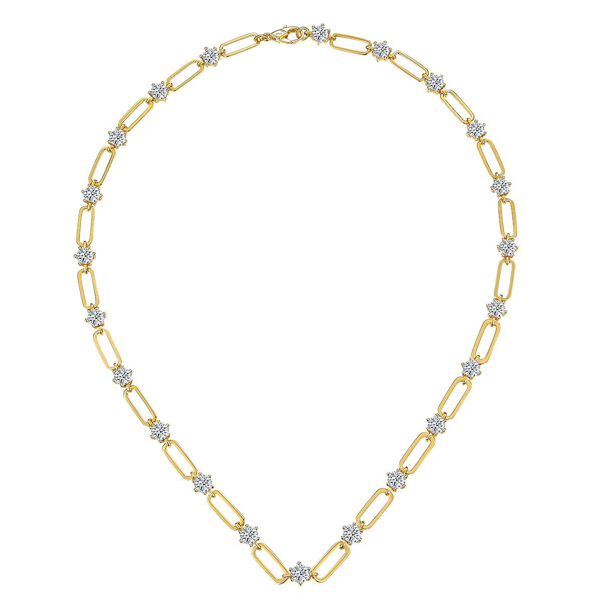 S925 Moissanite Plating Necklace 【6.2#6】
