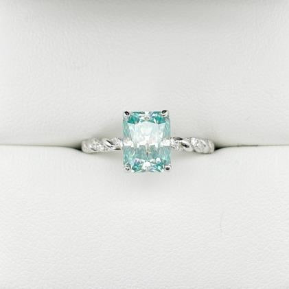 S925 Radiant-Cut Vines Moissanite Rings 3CT 【3#33】