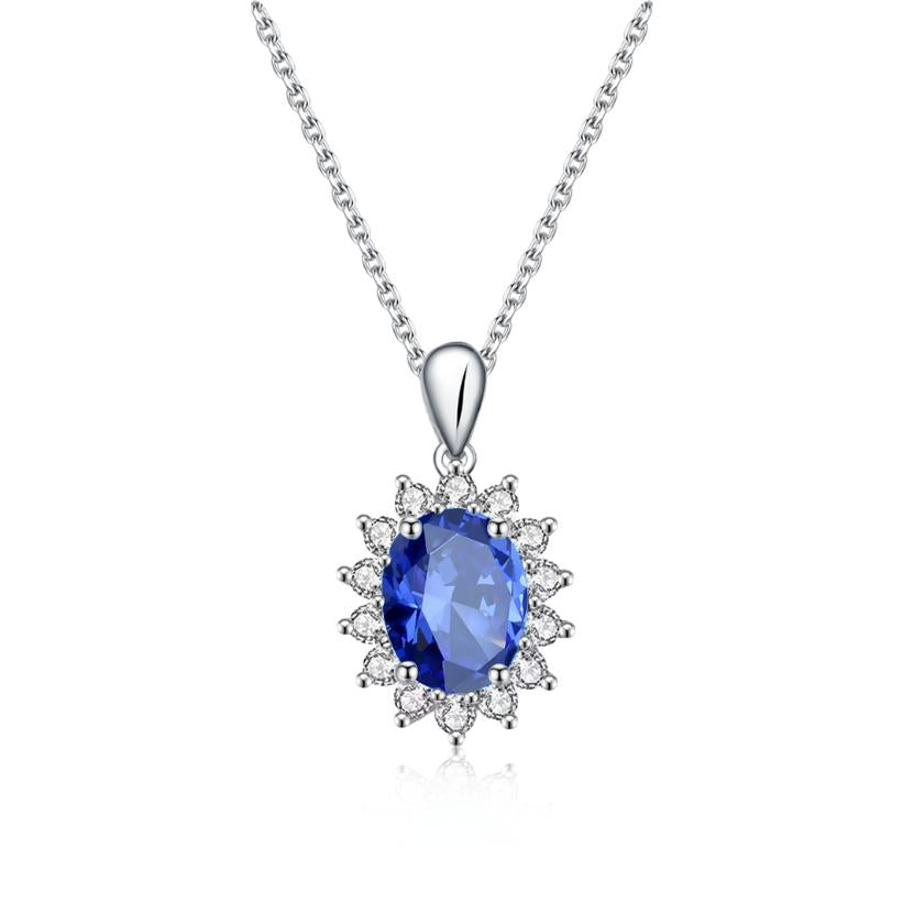 S925 Oval-Cut Moissanite Pendant With Sunflower Design 1CT 【3.2#1】