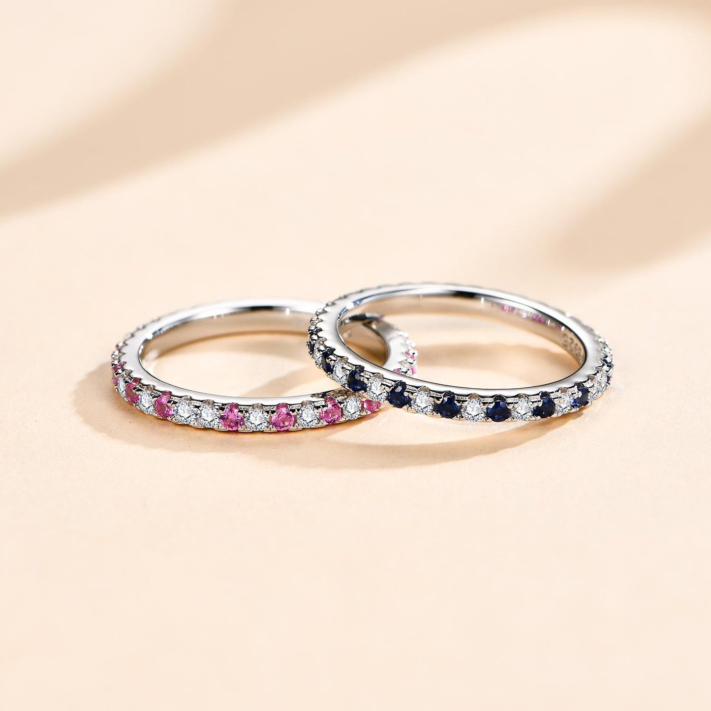 S925 Moissanite Side Ring 1.2CT Ring Band 【b1#1】