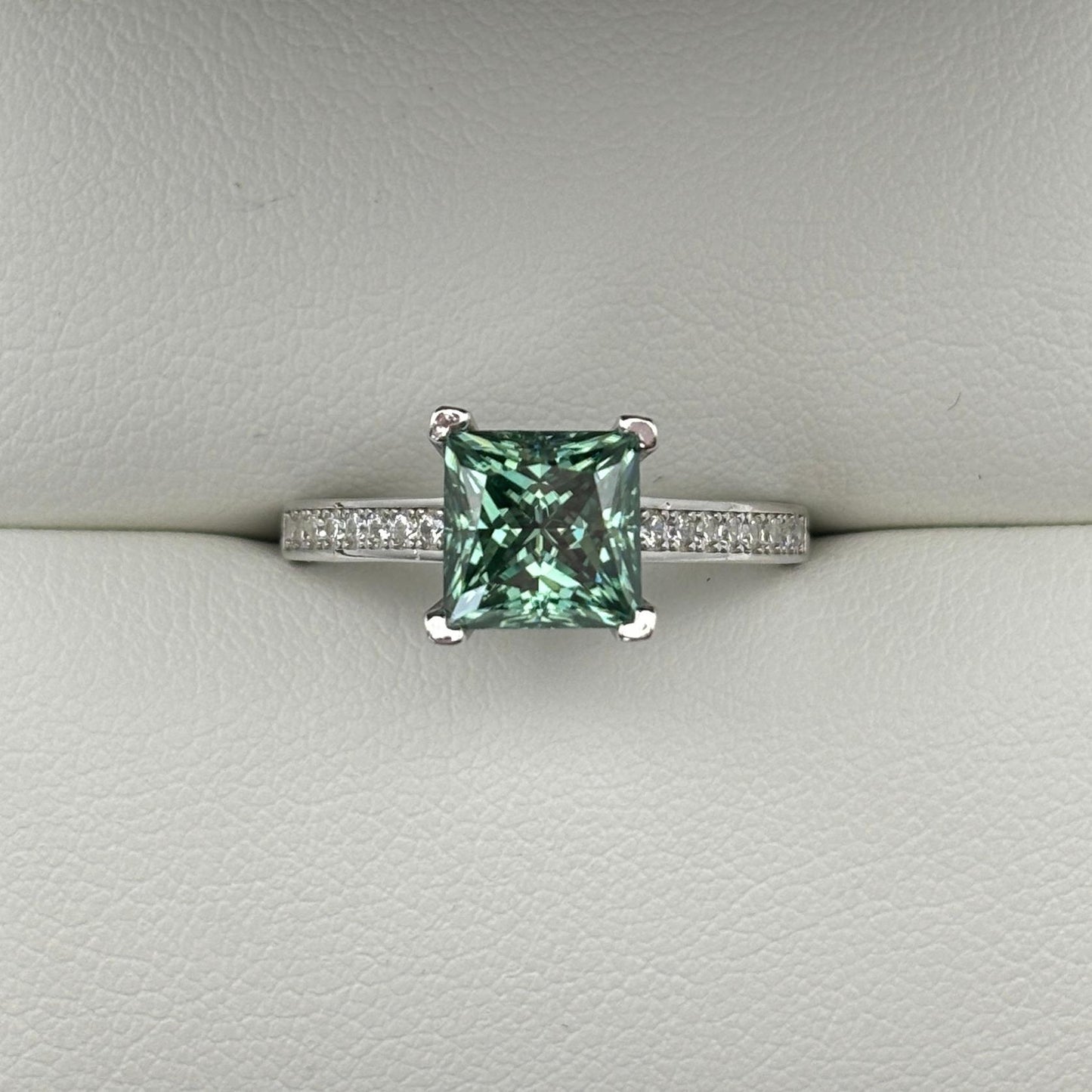 S925 Princess-Cut Moissanite Rings 2CT 【3#20】