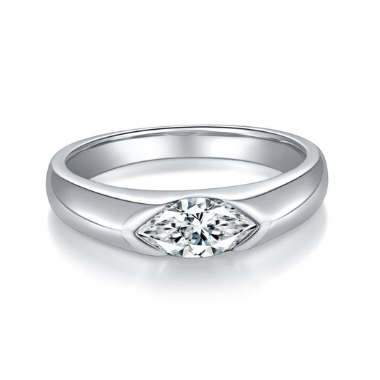 S925 Marquise-Cut Moissanite Ring 【6#29】