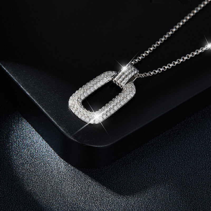 S925 Round-Cut Moissanite Pendant【6.2#162】
