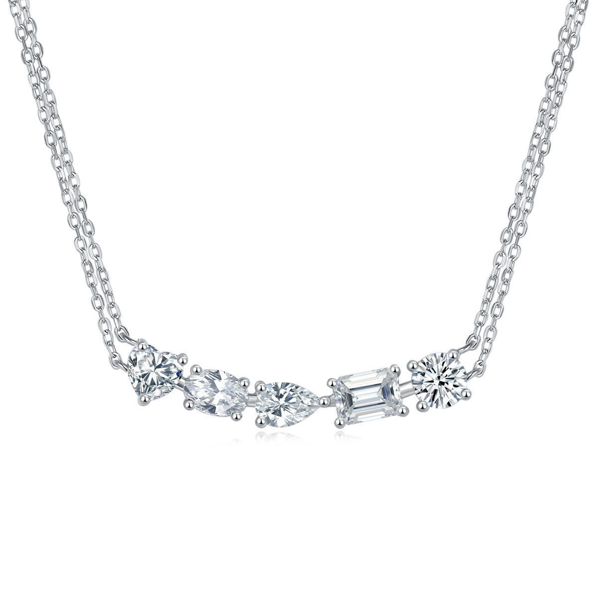 S925 Moissanite Necklace Five Types Of Cutting 【6.2#43】