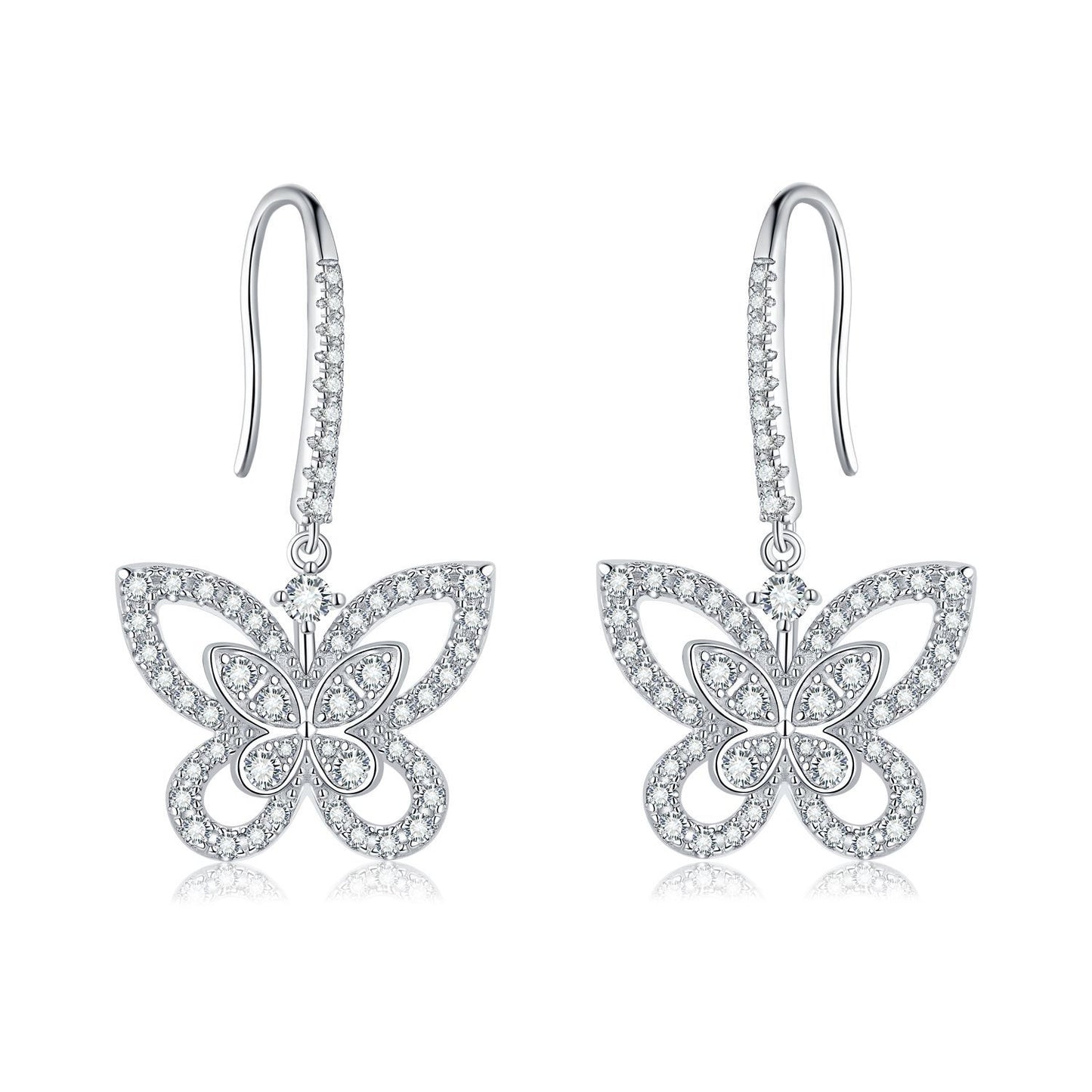 S925 Round-Cut Moissanite Earring【6.2#133】