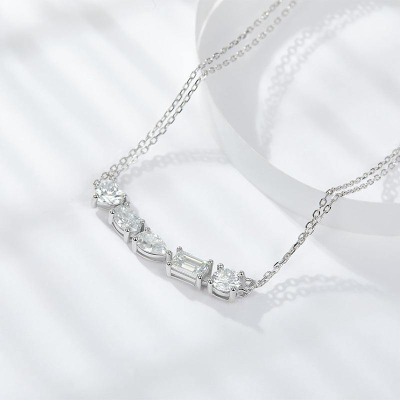 S925 Moissanite Necklace Five Types Of Cutting 【6.2#43】