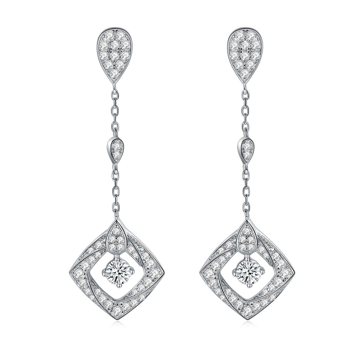 S925 Round-Cut Moissanite Earring【6.2#136】